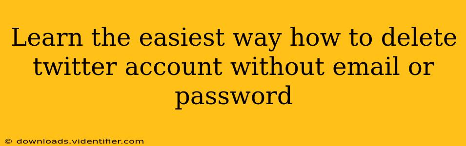 Learn the easiest way how to delete twitter account without email or password